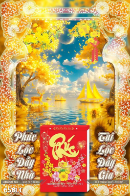 File PSD Lịch Tết hươu nai 658LT File PSD Lịch Tết hươu nai 658LT