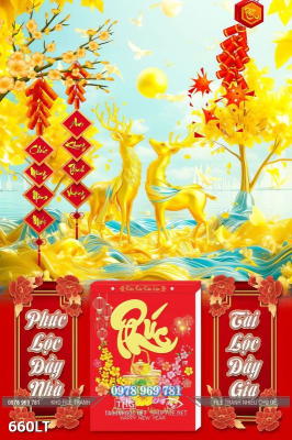 File PSD Lịch Tết hươu nai 660LT File PSD Lịch Tết hươu nai 660LT