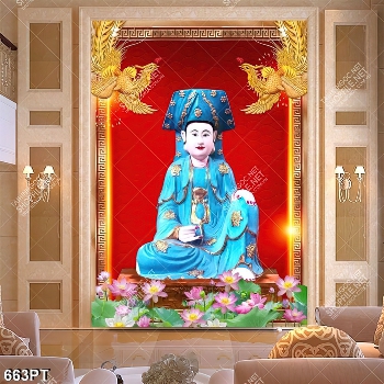 Tranh thánh mẫu treo phòng thờ