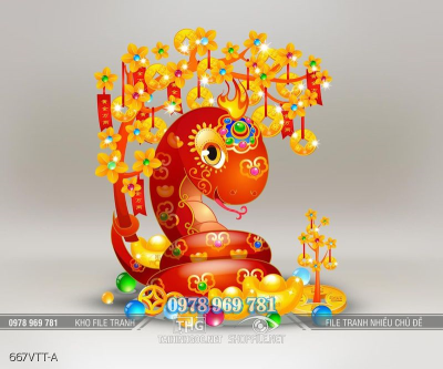File tranh rắn Ất Tỵ 2025