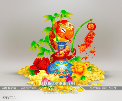 File tranh rắn đỏ đẹp độc đáo