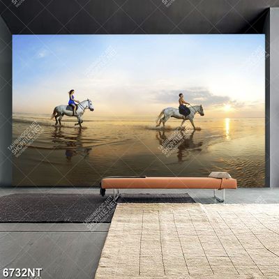Tranh cưỡi ngựa trên bãi biển