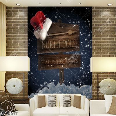 Tranh North pole happy holidays