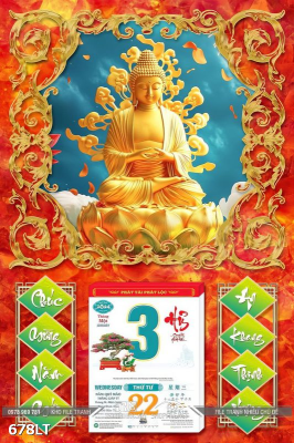 File PSD Lịch Tết phật giáo 678LT File PSD Lịch Tết phật giáo 678LT