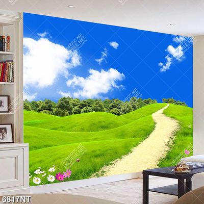 Tranh cỏ xanh mây trắng