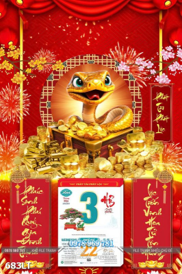 File PSD Lịch Tết con rắn vàng 683LT File PSD Lịch Tết con rắn vàng 683LT