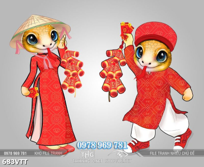 File vector psd Tết 2025 Rắn Vàng 683VTT