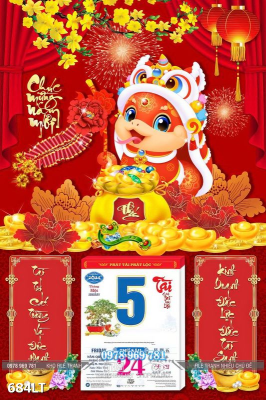 File PSD Lịch Tết năm rắn 684LT File PSD Lịch Tết năm rắn 684LT