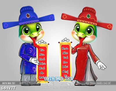 File vector psd Tết 2025 Rắn Vàng 684VTT