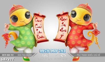 File vector psd Tết 2025 Rắn Vàng 687VTT