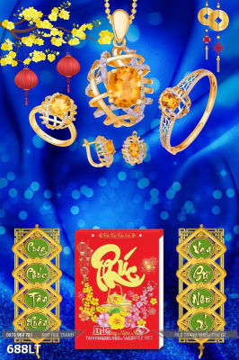 File PSD Lịch Tết vàng bạc đá quý 688LT File PSD Lịch Tết vàng bạc đá quý 688LT