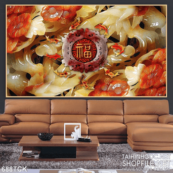 Tranh giả ngọc nghệ thuật ấn tượng đẹp 3d