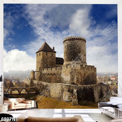 Tranh tòa lâu đài cũ