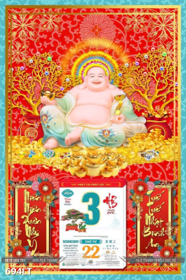 File Vector  PSD Lịch Tết ông di lặc 694LT File Vector  PSD Lịch Tết ông di lặc 694LT