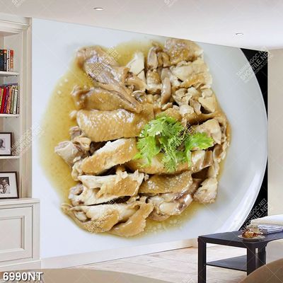 Tranh đĩa thịt gà hấp dẫn
