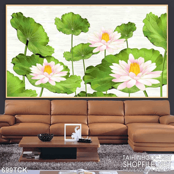 Tranh hoa sen 3d đẹp