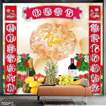 Tranh đá 3d ốp tường phòng thờ file gốc