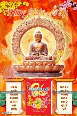 File gốc PSD Lịch Tết Phật Giáo 703LT File gốc PSD Lịch Tết Phật Giáo 703LT