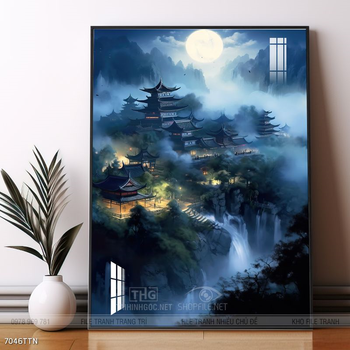 Tranh phong thủy sơn thủy hữu tình