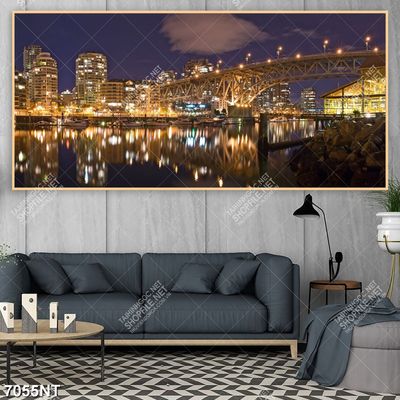 Tranh phố đêm đẹp lung linh 7055NT