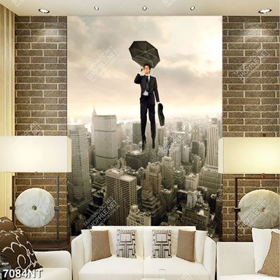 Tranh nghệ thuật chàng trai cầm ô