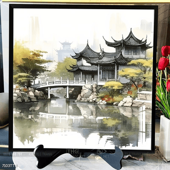 Tranh phong thủy phong cảnh thác nước thiên nhiên