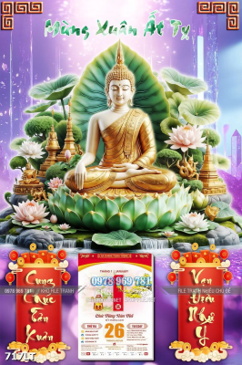 File gốc PSD Lịch Tết Phật Giáo 717LT File gốc PSD Lịch Tết Phật Giáo 717LT