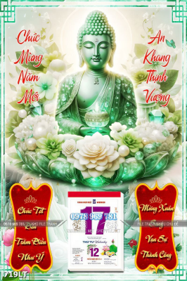 File gốc PSD Lịch Tết Phật Giáo 719LT File gốc PSD Lịch Tết Phật Giáo 719LT