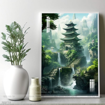 Tranh phong thủy sơn thủy đẹp