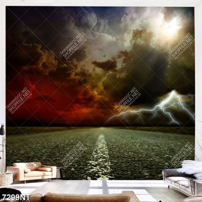 Tranh bầu trời sấm sét 7299NT