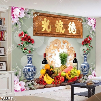 Tranh đá ốp tường phòng thờ in kính chất lượng cao