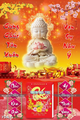 File gốc PSD Lịch Tết Phật Giáo 734LT File gốc PSD Lịch Tết Phật Giáo 734LT