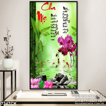 Tranh cha mẹ khổ dọc cá chép