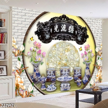 Tranh 3d hoa sen giả ngọc trang trí bàn thờ đẹp nhất Tranh 3d hoa sen giả ngọc trang trí bàn thờ đẹp nhất