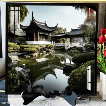 Tranh phong thủy phong cảnh thác nước thiên nhiên