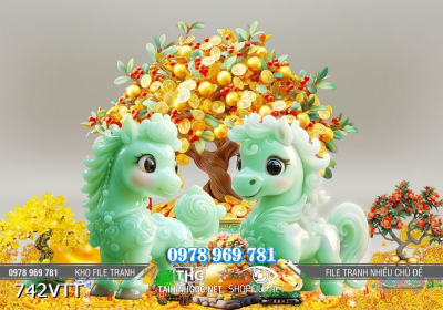 File tranh PSD ngựa giả ngọc treo tường tết 2026 742VTT File tranh PSD ngựa giả ngọc treo tường tết 2026 742VTT