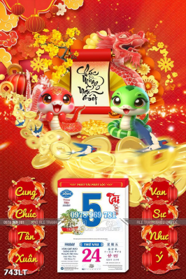 File gốc PSD Lịch Tết 2025 743LT File gốc PSD Lịch Tết 2025 743LT