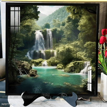 Tranh phong thủy phong cảnh thác nước thiên nhiên