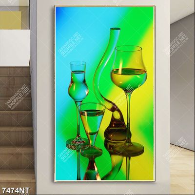 Tranh ly rượu 7474NT