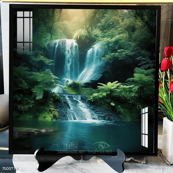 Tranh phong thủy phong cảnh thác nước thiên nhiên