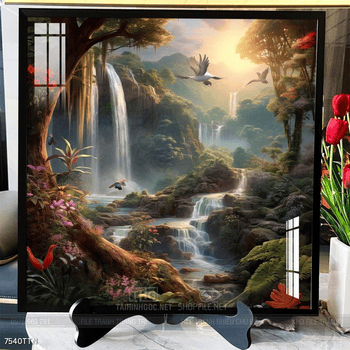 Tranh phong thủy nước non tuyệt đẹp