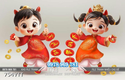 File tranh em bé đáng yêu cầm đèn lồng đỏ 754VTT File tranh em bé đáng yêu cầm đèn lồng đỏ 754VTT