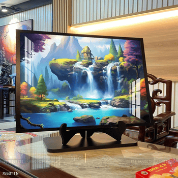Tranh phong thủy nước non tuyệt đẹp