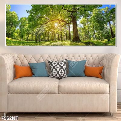 Tranh khu rừng cây xanh 7562NT