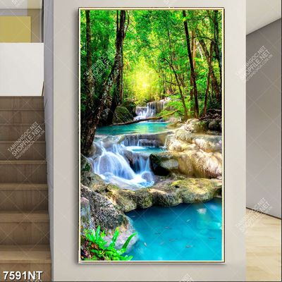 Tranh thác nước đẹp 7591NT