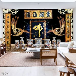 Tranh 3d trang trí bàn thờ gia tiên file gốc