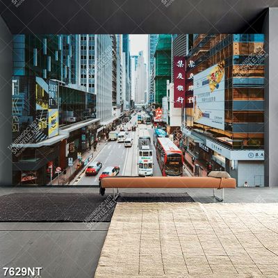 Tranh thành phố đông đúc 7629NT