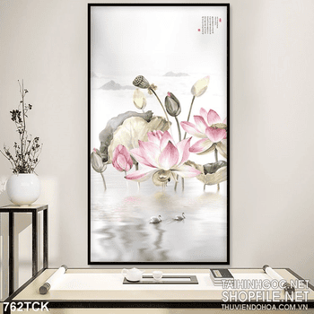 Tranh nghệ thuật hoa sen