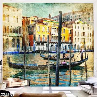 Tranh thành phố bên sông 7741NT