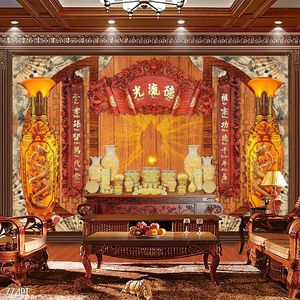 Tranh 3d trang trí bàn thờ gia tiên file gốc